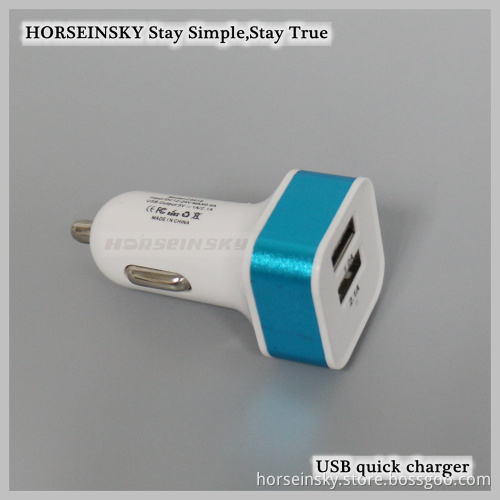 Colorful 2.1A 2 Port Dual USB Car Charger Multi Port USB Charger